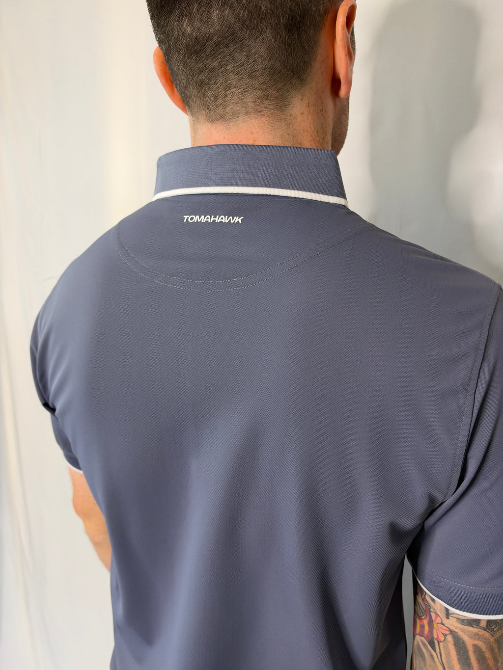 Men's purple blue golf polo shirt – Tomahawk Sunday Classic