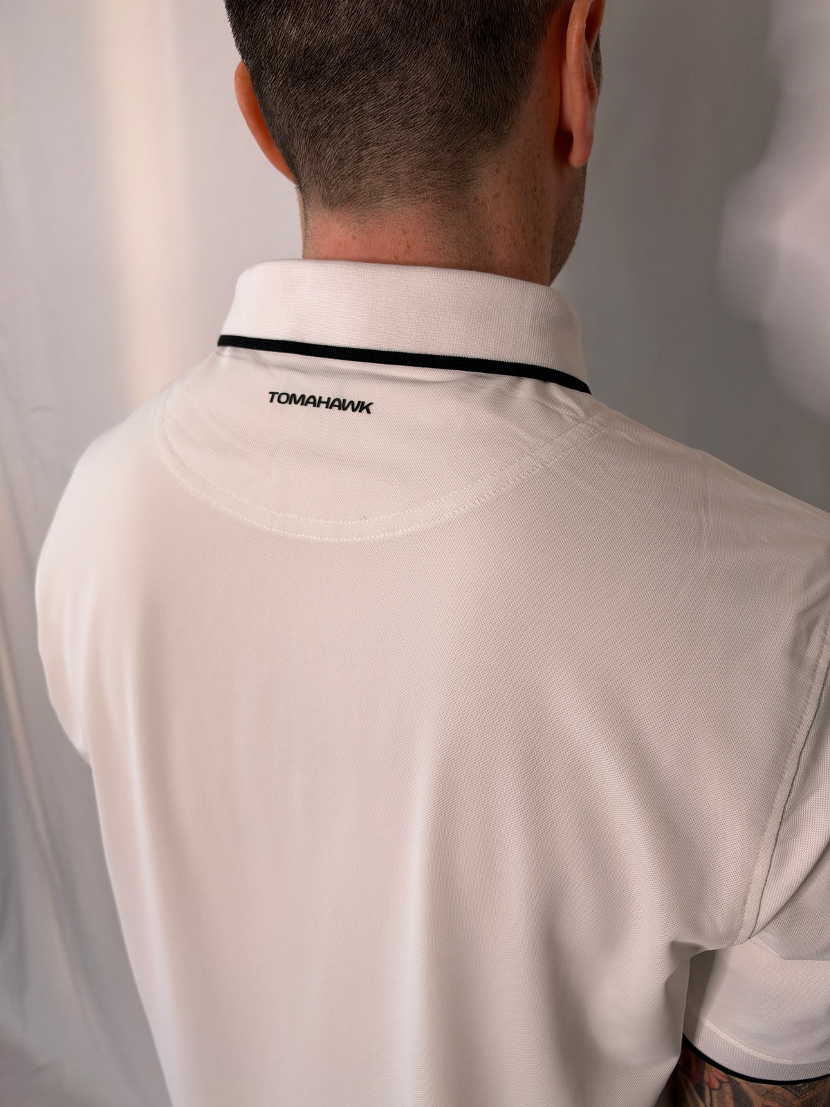 Men's white golf polo shirt – Tomahawk Sunday Classic